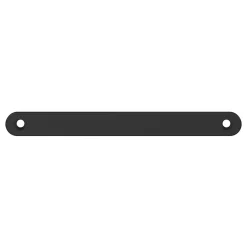 Plaque de poignée de porte Minzh noir mat 190 x 7 mm-GoodHome Hot