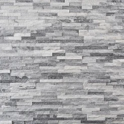 Plaquette de parement Austral pierre naturelle blanc gris (vendue au carton)- Online