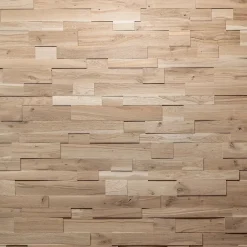 Wwd Plaquette de parement en bois massif effet 3D OZO RUSTIC - Chêne - 59/32/14 x 10/8/6 cm - 36 planches - 1m²