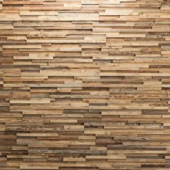Plaquette de parement en bois effet 3D A PRIORI- Bois récupéré - 72 x 10cm - 42 panneaux - 3m²-Wwd Discount