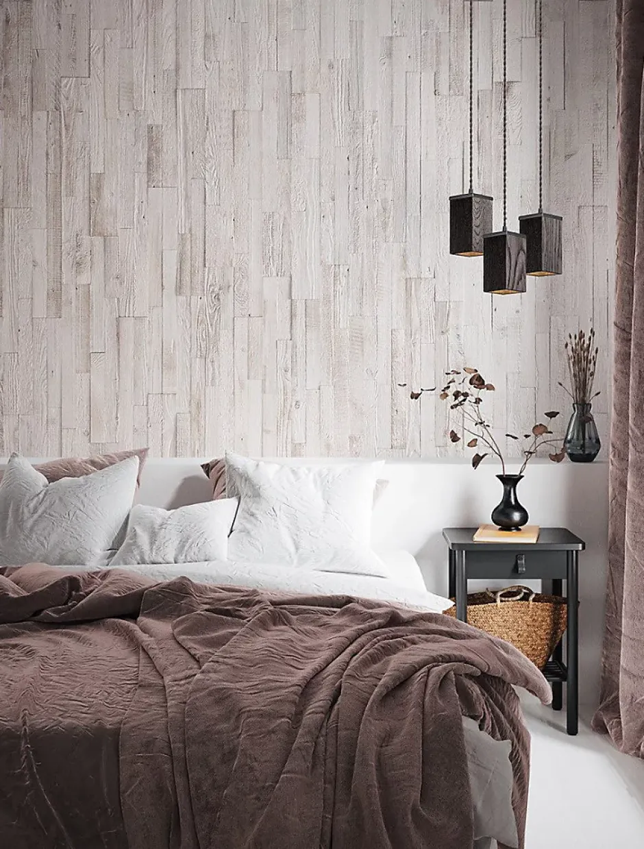 Wwd Plaquette de parement en bois effet 3D CITO - Bois récupéré - 72 x 10cm - 42 panneaux - 3m²