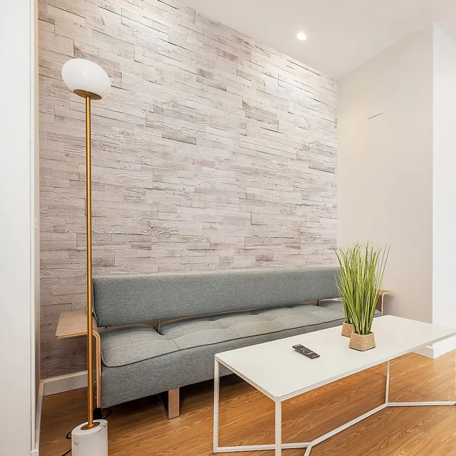 Wwd Plaquette de parement en bois effet 3D CITO - Bois récupéré - 72 x 10cm - 42 panneaux - 3m²