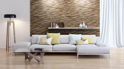 Plaquette de parement en bois effet 3D SELECTIO - Bois récupéré - 72 x 10cm - 42 panneaux - 3m²-Wwd Clearance