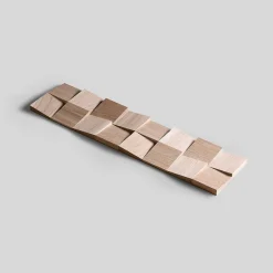 Wwd Plaquette de parement en bois massif effet 3D DOMINUS - Chêne - 60 x 15 cm - 33 panneaux - 3m²