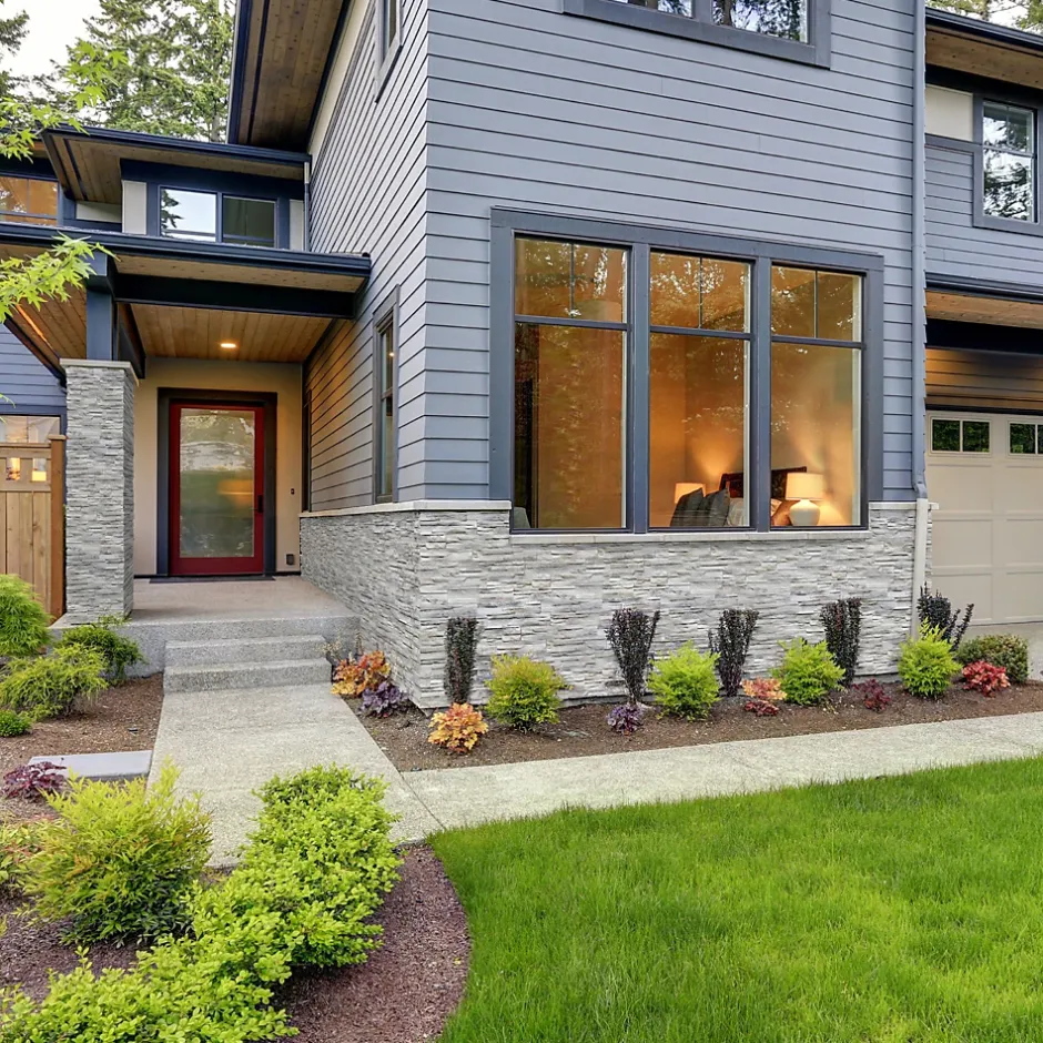 Plaquette de parement intérieur/extérieur béton aspect pierre naturelle L.38,5 x l.10 cm x ép.24 mm, Bosra-Colours New