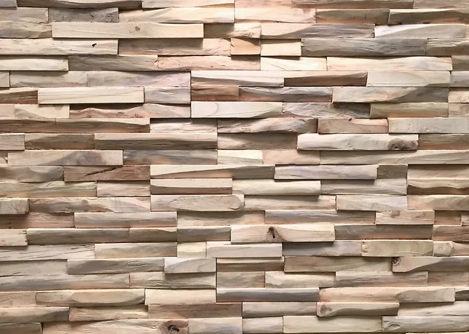 Plaquette de parement intérieur Benvento bois coloris naturel (vendu à la pièce)