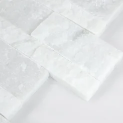 Casa Linéa PLAQUETTE DE PAREMENT MARBRE BLANC CASA LINEA 15X45X1,7