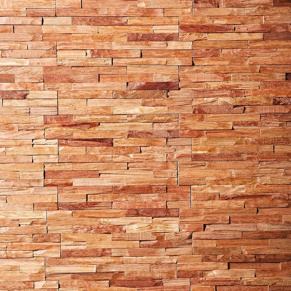 Plaquette de parement mural décoratif en bois - 1-1,8 x 18 x 49,5 cm - Aspect Brut-Woodbord Best