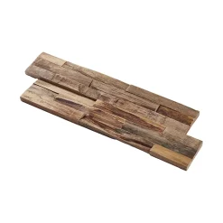 Woodbord Plaquette de parement mural décoratif en bois- 1-1,8 x 18 x 49,5 cm - Lot de 6 - Aspect Bois FLotté