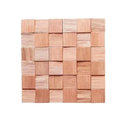 Plaquette de parement mural décoratif en bois - 0,8-1,8 x 36 x 36 cm - Lot de 4 - Aspect Mosaïque-Woodbord Sale
