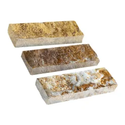 Plaquette de parement pierre naturelle - NATIMUR SCABAS TRAVERTIN - - 0,5m² - intérieur/extérieur-Modulo Clearance