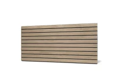 Plaquette de parement polystyrène intérieur effet tasseau décoratif lamelle bois