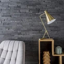 Plaquette de parement Slim 2 pierre naturelle noire (vendue au carton)