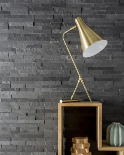 Plaquette de parement Slim 2 pierre naturelle noire (vendue au carton)