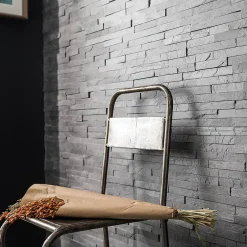 Plaquette de parement Slim 2 pierre naturelle noire (vendue au carton)