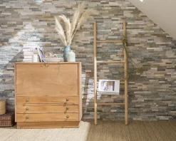 Plaquette de parement Slim 2 pierre naturelle beige rosé (vendue au carton)- Sale