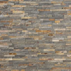 Plaquette de parement Slim 2 pierre naturelle multicouleur (vendue au carton)