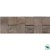 Plaquettes de parement mural en teck cube Java 552 x 184 x 10 20 mm paquet de 1,016 m²-Forestea Best