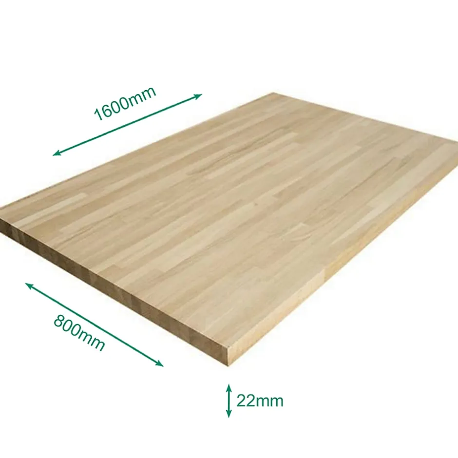 Plateau chêne massif lamellé collé abouté 1600 x 800 x 22 mm-Forestea
