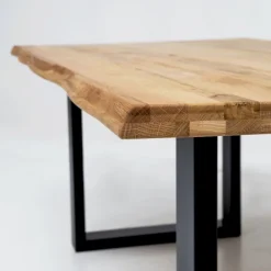 Plateau de table pleines lames Chêne Rustique bord naturel flacheux L.200 X l.80 cm, Ep.40 mm-Wood&Sens Discount
