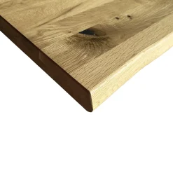 Plateau de table pleines lames Chêne Rustique bord naturel flacheux L.200 X l.80 cm, Ep.40 mm-Wood&Sens Discount