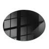Plateau en verre trempé fi50 cm Couleur noire lisse-Tulup Outlet