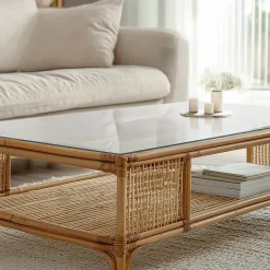 Tulup Plateau en verre trempé 120x60 cm Couleur blanche lisse