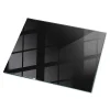 Tulup Plateau en verre trempé 80x60 cm Couleur noire lisse