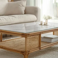 Plateau en verre trempé 120x60 cm Motif de surface en marbre-Tulup Online