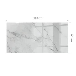 Plateau en verre trempé 120x60 cm Motif de surface en marbre-Tulup Online