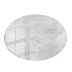 Tulup Plateau en verre trempé fi60 cm Texture de béton avec fissures