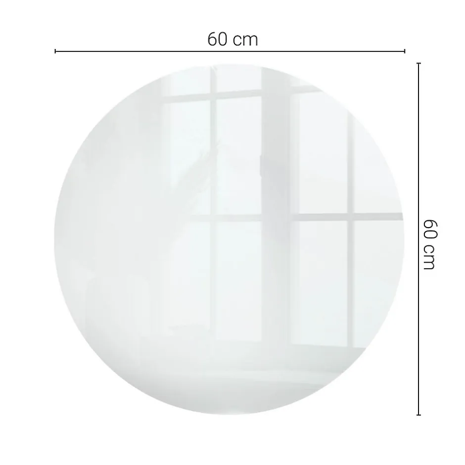 Plateau en verre trempé fi60 cm Couleur blanche lisse-Tulup Clearance