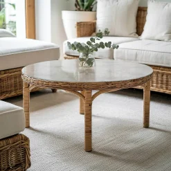 Tulup Plateau en verre trempé fi90 cm Texture de béton avec fissures