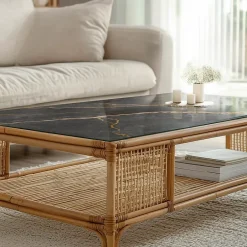 Plateau en verre trempé 120x60 cm Motif marbré avec veines-Tulup Online