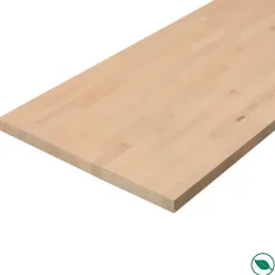Plateau hêtre massif lamellé collé abouté 1200 x 800 x 18 mm-Forestea