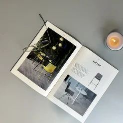 Plateau rond 70cm couleur gris medio chants imitation bois --Restootab