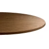 Plateau rond 120cm decor chene marron --Restootab Sale