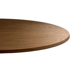 Plateau rond 120cm decor chene marron --Restootab Sale