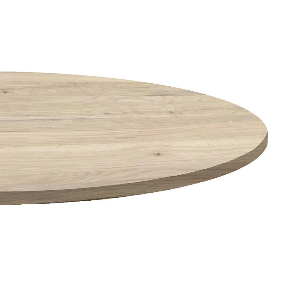 Plateau rond 70cm decor chene ponty --Restootab