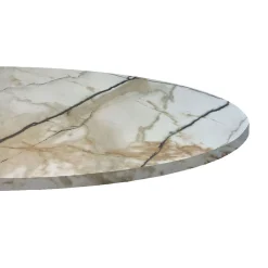 Restootab Plateau rond 120cm decor marbre calcuta -