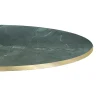 Plateau rond 70cm decor marbre jade chants laiton --Restootab Clearance