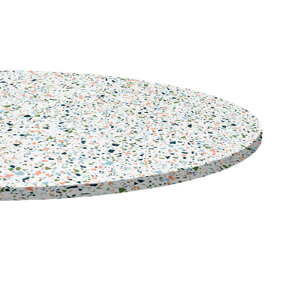 Plateau rond 90cm decor terrazzo spectra --Restootab Sale