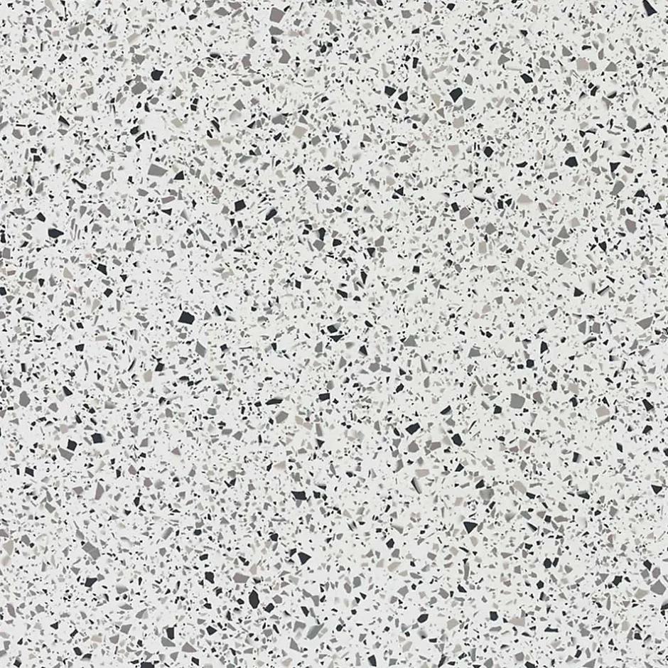 Plateau rond 80cm decor terrazzo white chip --Restootab Clearance