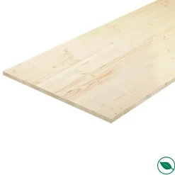 Plateau sapin massif lamellé collé abouté 2500 x 800 x 38 mm-Forestea Sale