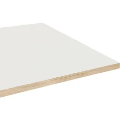 Restootab Plateau 120x70 blanc chants bois -