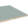 Restootab Plateau 90x90 couleur gris medio chants imitation bois -