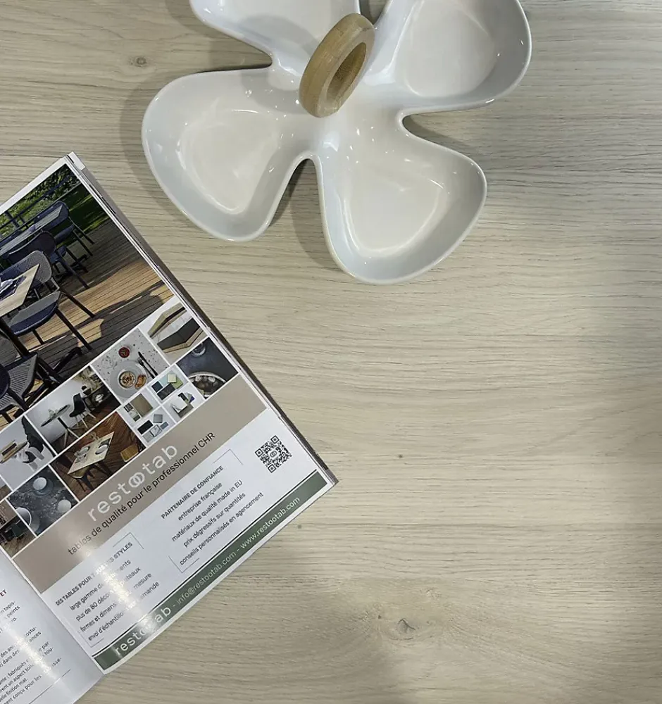 Plateau 60x60 decor chene ponty --Restootab New