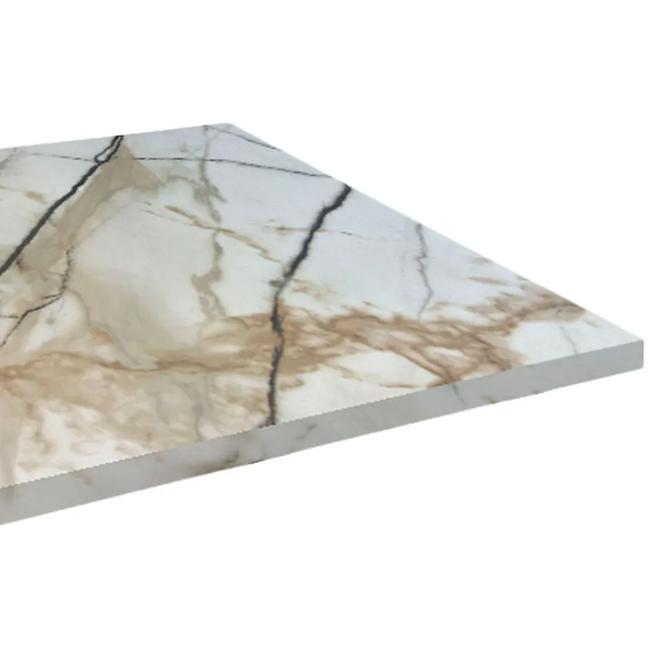 Restootab Plateau 60x60 decor marbre calcuta -