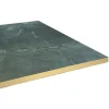 Plateau 60x60 decor marbre jade chants laiton --Restootab Hot