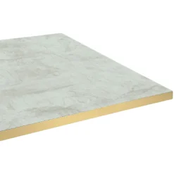 Restootab Plateau 60x60 decor marbre pokhara chants laiton -